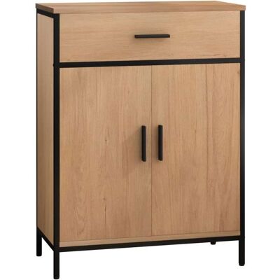 EUGAD Meuble Salle de Bain Placard de Rangement Armoire Salle de Bain 60x30x80cm Noir+Chêne clair 0163WY Jaune - Publicité EUGAD Meuble Salle de Bain Placard de Rangement Armoire Salle de Bain 60x30x80cm Noir+Chêne clair 0163WY Jaune - Publicité