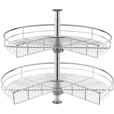 Plateau Tournant pour Meuble dAngle 71 cm 2 Niveaux-VEVOR-Étagère Pivotante pour Placard d’Angle Réglable en Hauteu Gris - Publicité Plateau Tournant pour Meuble dAngle 71 cm 2 Niveaux-VEVOR-Étagère Pivotante pour Placard d’Angle Réglable en Hauteu Gris - Publicité
