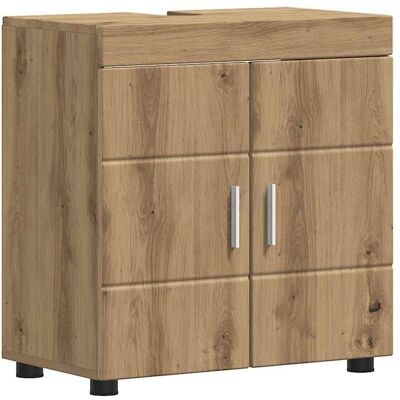 Meuble-lavabo moderne - vidaXL - Chêne artisanal - Bois dingénierie - 60x34x63 cm - Finition mate Marron - Publicité Meuble-lavabo moderne - vidaXL - Chêne artisanal - Bois dingénierie - 60x34x63 cm - Finition mate Marron - Publicité