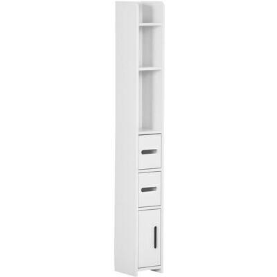 kleankin - Meuble colonne de salle de bain - Bois - 15x17x120cm - Blanc Blanc - Publicité kleankin - Meuble colonne de salle de bain - Bois - 15x17x120cm - Blanc Blanc - Publicité