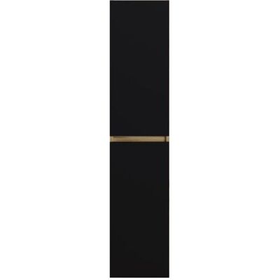 PEGANE Colonne de salle de bain en mélamine coloris noir mat - chêne - Longueur 30 x profondeur 27 x Hauteur 140 cm Noir - Publicité PEGANE Colonne de salle de bain en mélamine coloris noir mat - chêne - Longueur 30 x profondeur 27 x Hauteur 140 cm Noir - Publicité