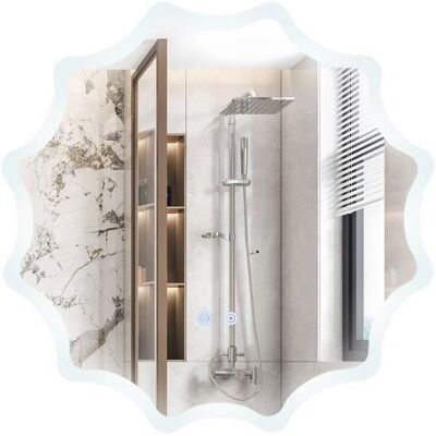 Costway - Miroir LED Rond 60x60 - 60x60 cm - LED tricolore - Miroir de salle de bains LED - Publicité Costway - Miroir LED Rond 60x60 - 60x60 cm - LED tricolore - Miroir de salle de bains LED - Publicité