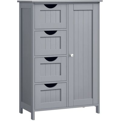 VASAGLE Armoire de salle de bain avec 4 tiroirs et étagère réglable - Rangement salle de bain - Publicité VASAGLE Armoire de salle de bain avec 4 tiroirs et étagère réglable - Rangement salle de bain - Publicité