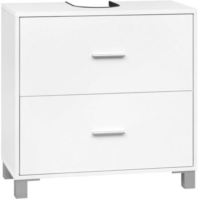 EUGAD Meuble sous Lavabo en Bois dIngénierie - Meuble sous Vasque - 60x30x60cm - Blanc Blanc - Publicité EUGAD Meuble sous Lavabo en Bois dIngénierie - Meuble sous Vasque - 60x30x60cm - Blanc Blanc - Publicité