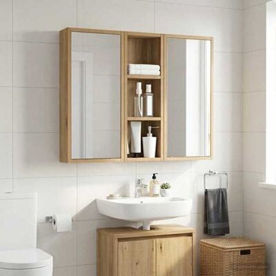 vidaXL Armoire murale de salle de bain Chêne artisan 20 x 10 x 60 5 cm 889294 Marron - Publicité vidaXL Armoire murale de salle de bain Chêne artisan 20 x 10 x 60 5 cm 889294 Marron - Publicité
