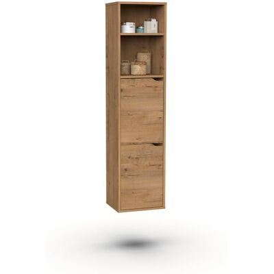 PEGANE Colonne SDB coloris chêne doré - Hauteur 150 x Longueur 36 x Profondeur 30 cm Marron - Publicité PEGANE Colonne SDB coloris chêne doré - Hauteur 150 x Longueur 36 x Profondeur 30 cm Marron - Publicité