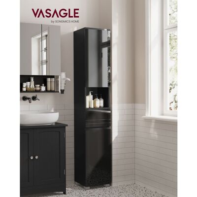 VASAGLE Armoire de Salle de Bain avec Tiroir Étagères Réglables Compartiments 30 x 30 x 170 cm Noir dEncre Noir - Publicité VASAGLE Armoire de Salle de Bain avec Tiroir Étagères Réglables Compartiments 30 x 30 x 170 cm Noir dEncre Noir - Publicité