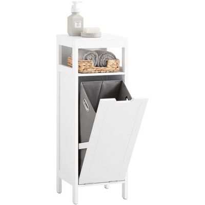 Meuble Bas de Salle de Bain BZR122-W SoBuy - avec Corbeille à Linge - Blanc - 30x30x90cm Blanc - Publicité Meuble Bas de Salle de Bain BZR122-W SoBuy - avec Corbeille à Linge - Blanc - 30x30x90cm Blanc - Publicité