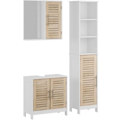 Ensemble de meubles de salle de bain 3 pièces Looma 3 pièces Blanc/Chêne Vicco 58458 Blanc - Publicité Ensemble de meubles de salle de bain 3 pièces Looma 3 pièces Blanc/Chêne Vicco 58458 Blanc - Publicité