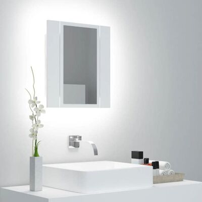 vidaXL Miroir Cabinet Salle de Bain LED Blanc - Rangement Salle de Bain - Publicité vidaXL Miroir Cabinet Salle de Bain LED Blanc - Rangement Salle de Bain - Publicité
