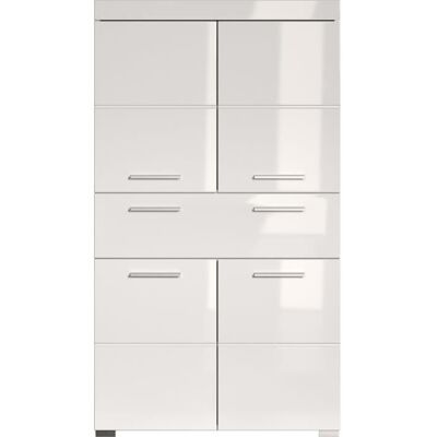 TRENDTEAM Meuble de salle de bain Colonne double - 4 portes + 1 tiroir - L73 x P31 x H130 cm - Blanc - AMANDA Blanc - Publicité TRENDTEAM Meuble de salle de bain Colonne double - 4 portes + 1 tiroir - L73 x P31 x H130 cm - Blanc - AMANDA Blanc - Publicité