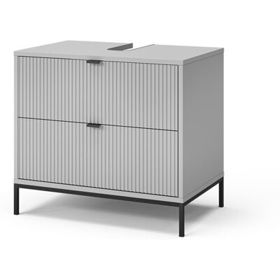 Meuble sous vasque simple Eliza 70x63cm avec 2 tiroirs coulissants Gris Vicco 57878 Gris - Publicité Meuble sous vasque simple Eliza 70x63cm avec 2 tiroirs coulissants Gris Vicco 57878 Gris - Publicité