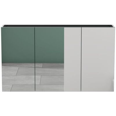 Armoire Suspendue de Salle de Bain avec Miroir Mai & Mai - Blanc Mat - 120x15x70 cm Blanc - Publicité Armoire Suspendue de Salle de Bain avec Miroir Mai & Mai - Blanc Mat - 120x15x70 cm Blanc - Publicité
