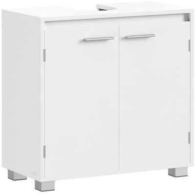 VASAGLE Meuble sous lavabo 2 Compartiments derrière Les Portes pour Lavabo sans Colonne avec Pieds 30 x 60 x 60 cm Blanc Nuage Blanc - Publicité VASAGLE Meuble sous lavabo 2 Compartiments derrière Les Portes pour Lavabo sans Colonne avec Pieds 30 x 60 x 60 cm Blanc Nuage Blanc - Publicité
