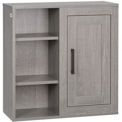 kleankin - Armoire murale salle de bain - Panneau de particules - 48x20x50cm - Gris Gris - Publicité kleankin - Armoire murale salle de bain - Panneau de particules - 48x20x50cm - Gris Gris - Publicité