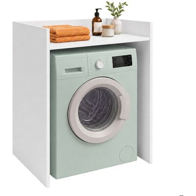 Relaxdays Armoire au-dessus du lave-linge et du sèche-linge meuble blanc H x L x P: 97 x 66 x 61 cm Blanc - Publicité Relaxdays Armoire au-dessus du lave-linge et du sèche-linge meuble blanc H x L x P: 97 x 66 x 61 cm Blanc - Publicité