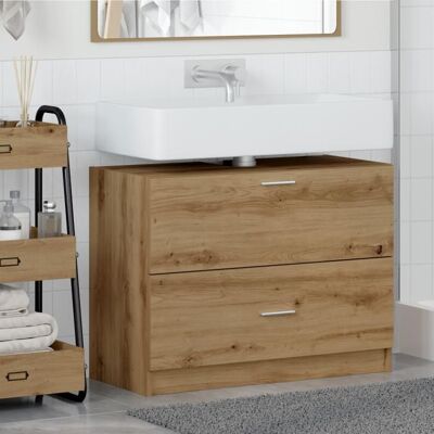 vidaXL Armoire de Salle de Bain Forme Rectangulaire Aspect Bois 78x37x59cm - Armoire Salle de Bain - Publicité vidaXL Armoire de Salle de Bain Forme Rectangulaire Aspect Bois 78x37x59cm - Armoire Salle de Bain - Publicité
