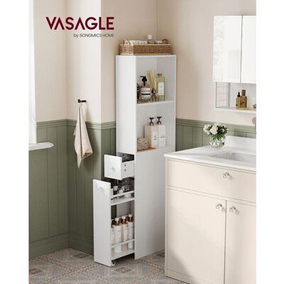 VASAGLEArmarioBañoAlto - Tall - Slim Drawer - Bathroom Cabinet - Publicité VASAGLEArmarioBañoAlto - Tall - Slim Drawer - Bathroom Cabinet - Publicité
