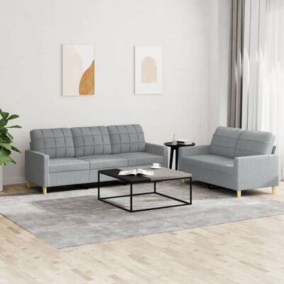 vidaXL Ensemble de Canapés avec Coussins 2 pcs Canapés avec Accoudoirs et Dossier Ensemble de Meubles Mobilier de Salle 3201306 Gris - Publicité vidaXL Ensemble de Canapés avec Coussins 2 pcs Canapés avec Accoudoirs et Dossier Ensemble de Meubles Mobilier de Salle 3201306 Gris - Publicité