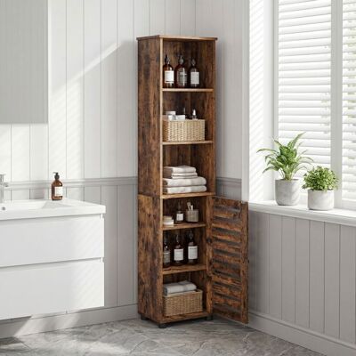 VASAGLE Armoire de Salle de Bain Colonne De Salle De Bain avec 3 Compartiments Ouverts et 2 Étagères Réglables Marron Marron - Publicité VASAGLE Armoire de Salle de Bain Colonne De Salle De Bain avec 3 Compartiments Ouverts et 2 Étagères Réglables Marron Marron - Publicité