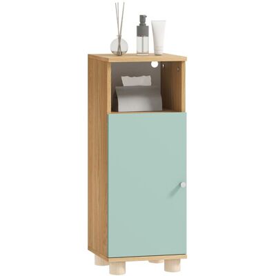 Meuble de salle de bain - HOMCOM - placard à porte et compartiment ouvert - panneau de particules - 30x30x80cm - vert Vert - Publicité Meuble de salle de bain - HOMCOM - placard à porte et compartiment ouvert - panneau de particules - 30x30x80cm - vert Vert - Publicité
