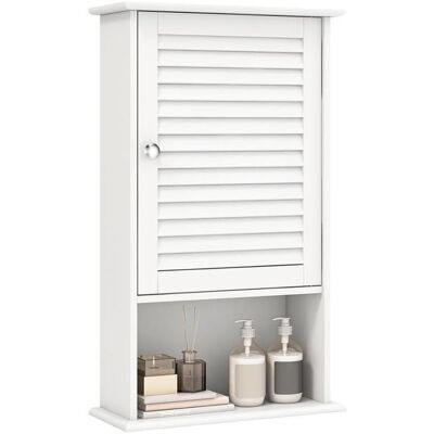 GIANTEX Armoire Murale de Salle de Bain3 Etagères et 1 PorteHauteur dEtage RéglableStyle Moderne42X17X70CMBlanc Blanc - Publicité GIANTEX Armoire Murale de Salle de Bain3 Etagères et 1 PorteHauteur dEtage RéglableStyle Moderne42X17X70CMBlanc Blanc - Publicité