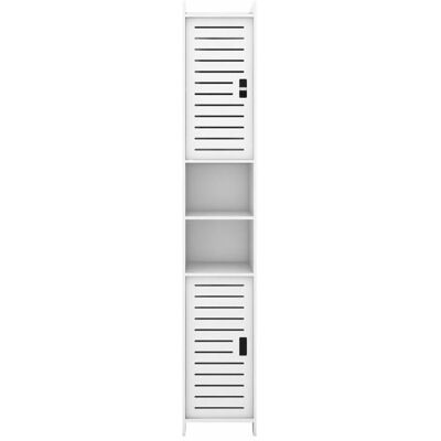 HOMEWELL YIYI. ARMOIRE DE SALLE DE BAIN MULTIFONCTIONNEL SUR PIED DOUBLE PORTE RANGEMENT À PLUSIEURS NIVEAUX 26*22*117CM BLANC. Blanc - Publicité HOMEWELL YIYI. ARMOIRE DE SALLE DE BAIN MULTIFONCTIONNEL SUR PIED DOUBLE PORTE RANGEMENT À PLUSIEURS NIVEAUX 26*22*117CM BLANC. Blanc - Publicité