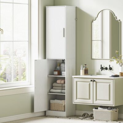 Generic Meuble de salle de bain colonne avec 2 portes et 4 étagères réglables 40 x 35 x 180 cm blanc Blanc - Publicité Generic Meuble de salle de bain colonne avec 2 portes et 4 étagères réglables 40 x 35 x 180 cm blanc Blanc - Publicité