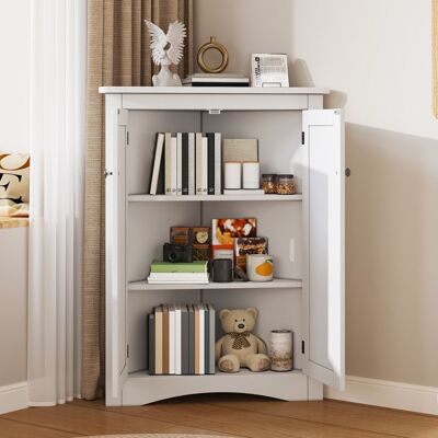 OEM Armoire dangle salle de bain - Blanc - MDF haute qualité - Dimensions compactes 615x80 cm - Conception triangulaire Blanc - Publicité OEM Armoire dangle salle de bain - Blanc - MDF haute qualité - Dimensions compactes 615x80 cm - Conception triangulaire Blanc - Publicité