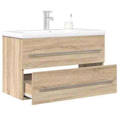 vidaXL Ensemble de meubles de salle de bain 2 pcs chêne sonoma 3324964 Marron - Publicité vidaXL Ensemble de meubles de salle de bain 2 pcs chêne sonoma 3324964 Marron - Publicité