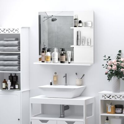 Generic Armoire Murale miroir salle de bain meuble de rangement mural 3 Niveaux de Rangement 60 x 10 x 48 cm Blanc Blanc - Publicité Generic Armoire Murale miroir salle de bain meuble de rangement mural 3 Niveaux de Rangement 60 x 10 x 48 cm Blanc Blanc - Publicité