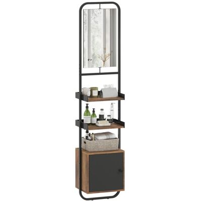 Étagère salle de bain rangement - HOMCOM - étroit et indépendant - avec miroir étagères réglables placard - 40 x 30 x 179 cm noir Noir - Publicité Étagère salle de bain rangement - HOMCOM - étroit et indépendant - avec miroir étagères réglables placard - 40 x 30 x 179 cm noir Noir - Publicité