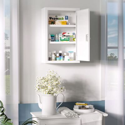 Generic Armoire à pharmacie armoire à médicaments murale à 3 niveaux avec porte verrouillable 2 clés en acier blanc Blanc - Publicité Generic Armoire à pharmacie armoire à médicaments murale à 3 niveaux avec porte verrouillable 2 clés en acier blanc Blanc - Publicité