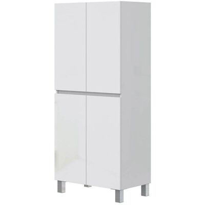 PEGANE Colonne de salle de bain avec 4 portes sans poignée coloris blanc - Longueur 60 x Profondeur 35 x Hauteur 182 cm Blanc - Publicité PEGANE Colonne de salle de bain avec 4 portes sans poignée coloris blanc - Longueur 60 x Profondeur 35 x Hauteur 182 cm Blanc - Publicité