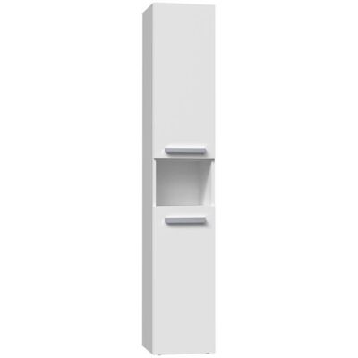 Topeshop Luana - Meuble de salle de bain avec 2 portes - 31x30x174 cm - Colonne de rangement - Publicité Topeshop Luana - Meuble de salle de bain avec 2 portes - 31x30x174 cm - Colonne de rangement - Publicité