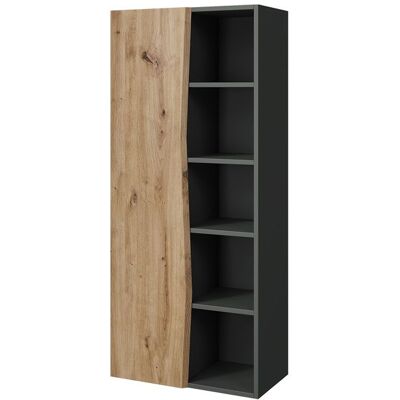 Meuble salle de bain Willow 56x130cm avec 5 compartiments ouverts Chêne Artisan/Anthracite Vicco 59885 Marron - Publicité Meuble salle de bain Willow 56x130cm avec 5 compartiments ouverts Chêne Artisan/Anthracite Vicco 59885 Marron - Publicité