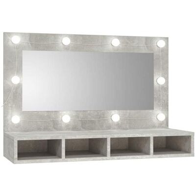 vidaXL Meuble de salle de bain avec miroir LED - Armoire de rangement moderne - Publicité vidaXL Meuble de salle de bain avec miroir LED - Armoire de rangement moderne - Publicité