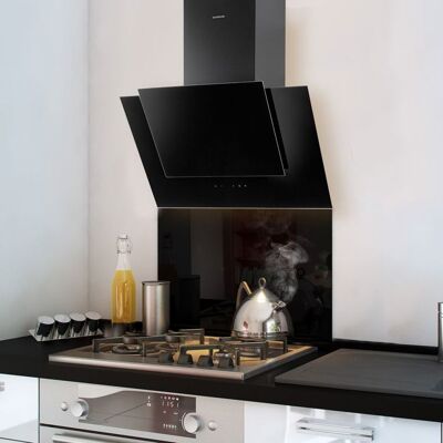 SANS MARQUE Crédence cuisine fond de hotte verre brillant - Noir l 60 x H 50 cm Noir - Publicité SANS MARQUE Crédence cuisine fond de hotte verre brillant - Noir l 60 x H 50 cm Noir - Publicité
