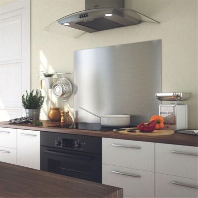 SANS MARQUE Crédence cuisine fond de hotte Inox - l 60 x H 50 cm Gris - Publicité SANS MARQUE Crédence cuisine fond de hotte Inox - l 60 x H 50 cm Gris - Publicité