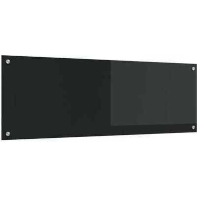vidaXL Crédence de cuisine Noir 120 x 40 cm verre trempé 42001301 Noir - Publicité vidaXL Crédence de cuisine Noir 120 x 40 cm verre trempé 42001301 Noir - Publicité