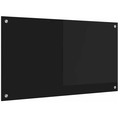 Dosseret de cuisine en verre trempé - vidaXL - Noir - 90x50 cm - Verre trempé - Thermorésistant - Durable Noir - Publicité Dosseret de cuisine en verre trempé - vidaXL - Noir - 90x50 cm - Verre trempé - Thermorésistant - Durable Noir - Publicité