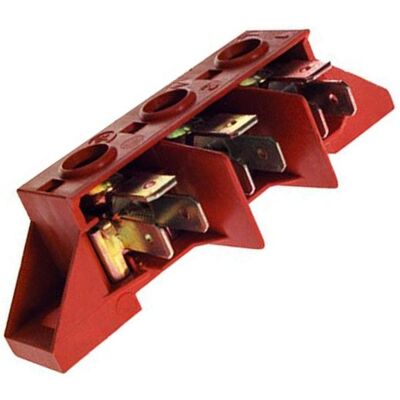 Bornier Alimentation Secteur 3 Voies Four cuisinière 76X2994 SAUTER BRANDT DE DIETRICH FAGOR ROSIERES WHIRLPOOL ARISTON HOTPO Rouge - Publicité Bornier Alimentation Secteur 3 Voies Four cuisinière 76X2994 SAUTER BRANDT DE DIETRICH FAGOR ROSIERES WHIRLPOOL ARISTON HOTPO Rouge - Publicité