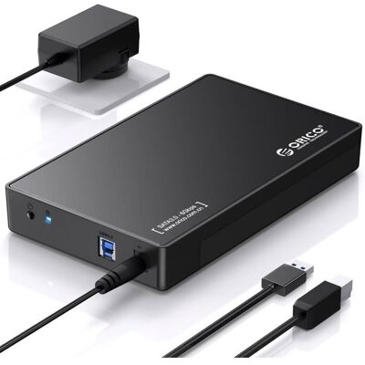 ORICO Aluminium 35 Boîtier de Disque Dur Externe avec Châssis AmovibleUSB 3.0 à SATA IIIpour SATA 3.5 PC de Bureau HDDSSD Noir - Publicité ORICO Aluminium 35 Boîtier de Disque Dur Externe avec Châssis AmovibleUSB 3.0 à SATA IIIpour SATA 3.5 PC de Bureau HDDSSD Noir - Publicité