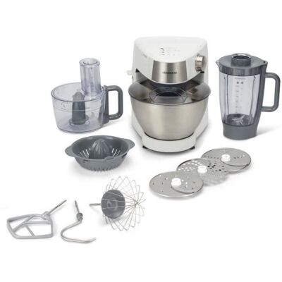 Robot patissier multifonction KENWOOD Prospero KHC291A.H0WH - Blender Bol multifonction 3 disques Presse agrumes Bol inox Blanc - Publicité Robot patissier multifonction KENWOOD Prospero KHC291A.H0WH - Blender Bol multifonction 3 disques Presse agrumes Bol inox Blanc - Publicité