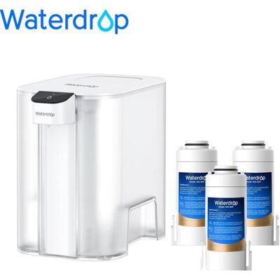 Waterdrop Carafe Filtrante Électrique Instantanée Avec Filtre de 3 Mois Système de Filtration deau de Comptoir de 6 L(3) Blanc - Publicité Waterdrop Carafe Filtrante Électrique Instantanée Avec Filtre de 3 Mois Système de Filtration deau de Comptoir de 6 L(3) Blanc - Publicité