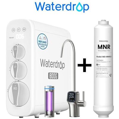 Waterdrop WD-G3P800 Système d’osmose inverse RO avec filtre à eau WD-MNR35 inclus - Publicité Waterdrop WD-G3P800 Système d’osmose inverse RO avec filtre à eau WD-MNR35 inclus - Publicité