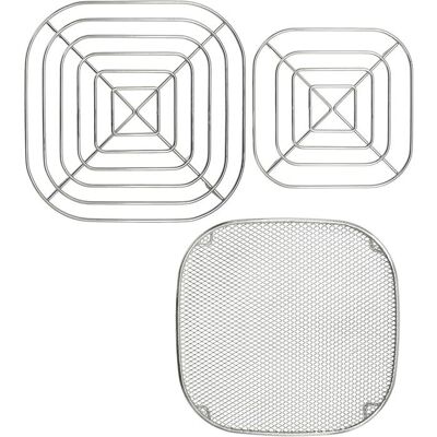 SODIAL Ensemble de 3 Plateaux et Grilles pour Friteuse à Air pour Ninja Crispi FN100 FN101 AS101 Pièces de Rechange en Acier Inoxydable - Publicité SODIAL Ensemble de 3 Plateaux et Grilles pour Friteuse à Air pour Ninja Crispi FN100 FN101 AS101 Pièces de Rechange en Acier Inoxydable - Publicité