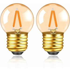 KALANKA KAL-Ampoule Led Edison E27 Vintage 1WÉquivalent 10W100Lm Blanc Chaud 2200KVerre Ambré220V Mini Globe G40 E27 Ampoule Led À Noir - Publicité KALANKA KAL-Ampoule Led Edison E27 Vintage 1WÉquivalent 10W100Lm Blanc Chaud 2200KVerre Ambré220V Mini Globe G40 E27 Ampoule Led À Noir - Publicité