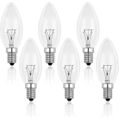 Ampoule incandescente E14 40 W transparente lumière blanche chaude 2700 K 400 lumens à intensité variable lot de 6 - Publicité Ampoule incandescente E14 40 W transparente lumière blanche chaude 2700 K 400 lumens à intensité variable lot de 6 - Publicité