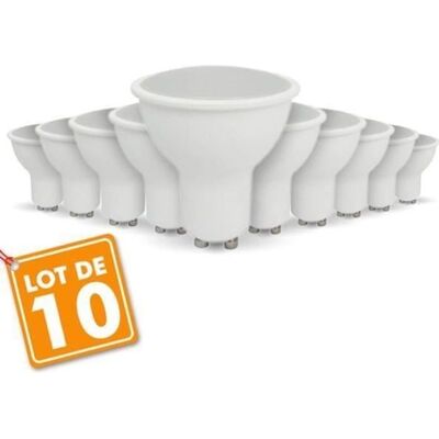 V-TAC Lot de 10 ampoules LED GU10 5W eq 40W Blanc naturel Blanc - Publicité V-TAC Lot de 10 ampoules LED GU10 5W eq 40W Blanc naturel Blanc - Publicité